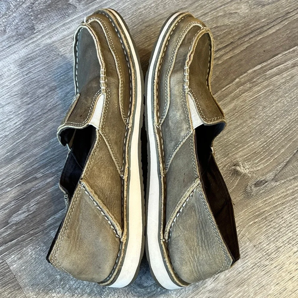 Ariat Cruiser Slip On Shoes Brown Bomber Leather Womens 9 UK‎ 6.5 EU 40